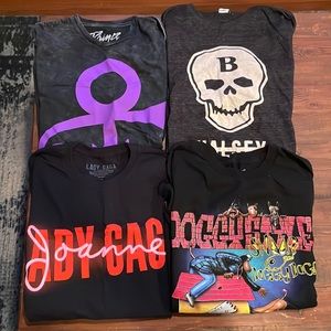Lot of 4 MENS band tees